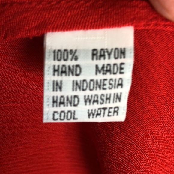 Cleobella Red Lolita Mini Dress Peekaboo Back Slit Keyhole Ethically Mad… - Picture 16 of 16